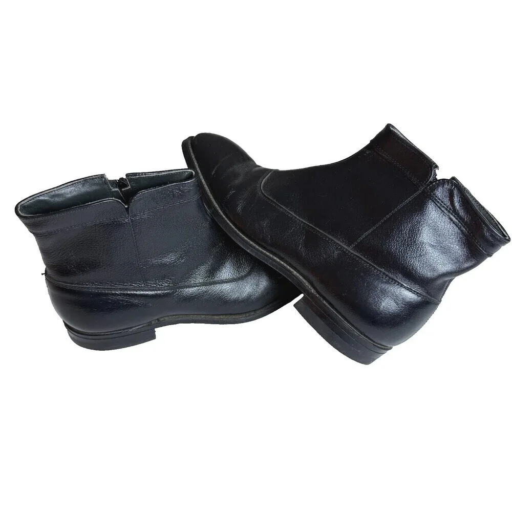 Vintage 60s 70s Side Zip Boots O'Sullivan Heel Union Made Men's 8EE (Extra Wide)
